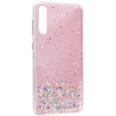 Чохол з блискітками Shine Glitter для Samsung Galaxy A50/A30s Прозорий / Рожевий 54400