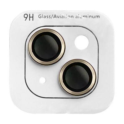 Захисне скло Metal Classic на камеру для IPhone 15 / 15 Plus Золотий / Gold 81279