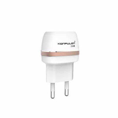 Мережевий зарядний пристрій Konfulon C25 + кабель Lightning 1USB 1A White 36760