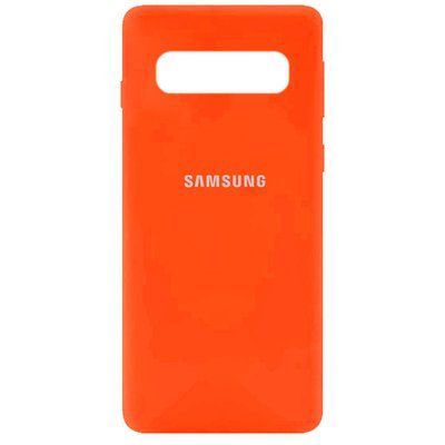 Чехол Silicone Cover для Samsung Galaxy S10 G973 Оранжевый / Neon Orange 54805