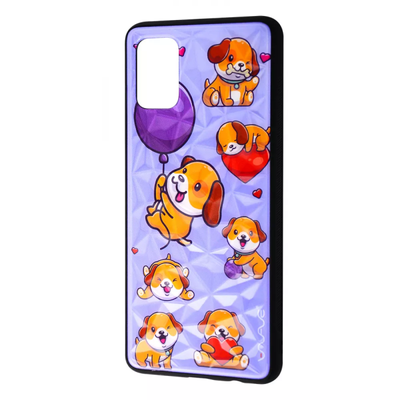 Чехол Wave Majesty для Samsung Galaxy A51 Happy dog / light purple 61250
