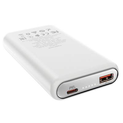 Зовнішній акумулятор Hoco Q1 Kraft PD3.0 + QC3.0 10000 mAh White 65733