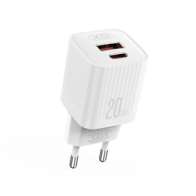 Мережевий зарядний пристрій XO L147 PD20W Type-C+USB White 87211