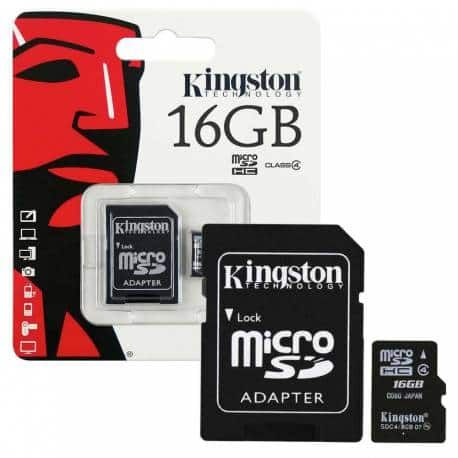 Карта памяти Kingston MicroSD 16GB Class HC-I 10 45 MB/S Black 43510