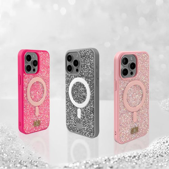Чохол Bling Diamond MagSafe для Iphone 16 Pro Silver