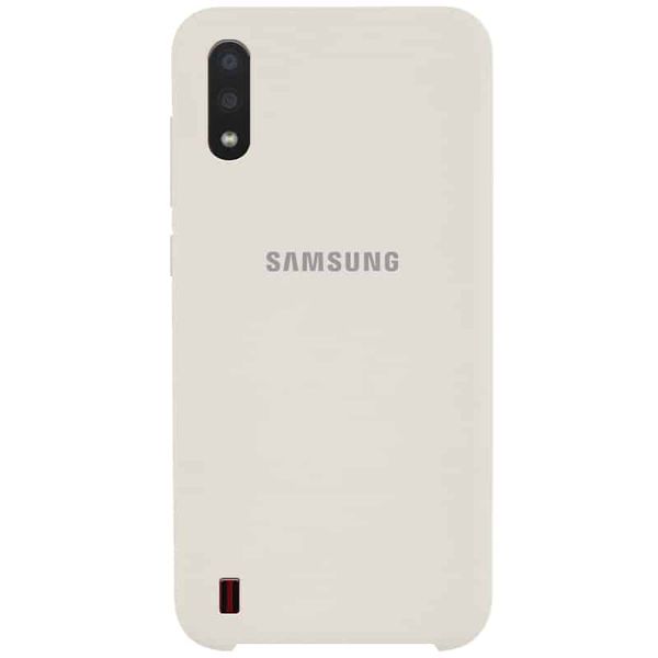 Чохол Silicone Case для Samsung Galaxy A01 Бежевий / Antigue White 39897