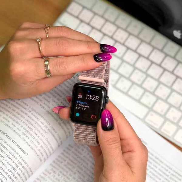 Ремешок Nylon для Apple Watch 42/44/45/49 mm Розовый / Pink Sand 50611
