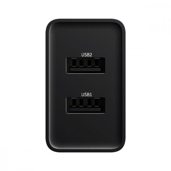 Мережевий зарядний пристрій Baseus Speed Mini Dual U Charger 10.5W 2USB Black 52392