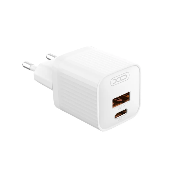 Мережевий зарядний пристрій XO L147 PD20W Type-C+USB White 87211