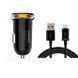 Автомобильное зарядное устройство LDNIO DL-C 22+ кабель Lightning 2USB / 2.1A Black 44006 1
