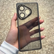 Чохол Stez із склом на камеру для Xiaomi Poco F6 / Redmi Turbo 3 Прозорий / Чорний