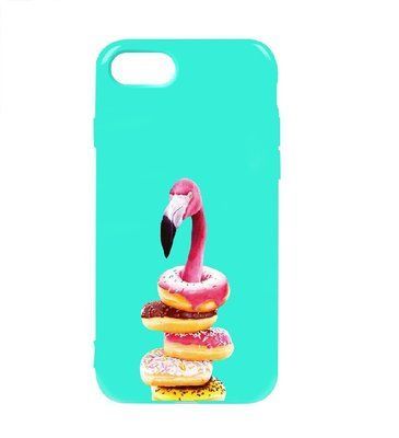 Чехол TOTO Pure для Iphone 7 / 8 / SE 2020 Flamingo Donats Mint 34836