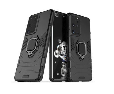 Противоударный чехол Transforme Ring для Samsung Galaxy S21 Ultra Black 57436