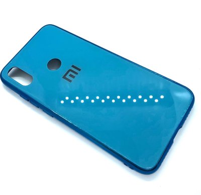 Чехол TPU+Glass Logo для Xiaomi Redmi 7 Голубой 34473