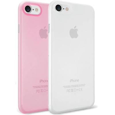 Набор матовых чехлов 2 в 1 OZAKI для Iphone 7 / 8 / SE 2020 Розовый + Прозрачный 70161