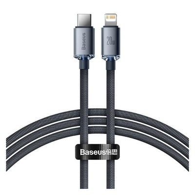 Кабель Baseus Crystal Shine Series Type-C to Lightning 20W 1.2м Black 66586