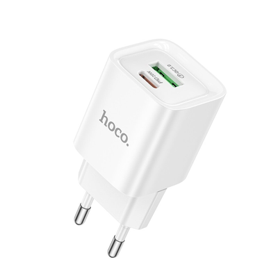 Мережевий зарядний пристрій HOCO C147A Type-C+USB 20W White 85897