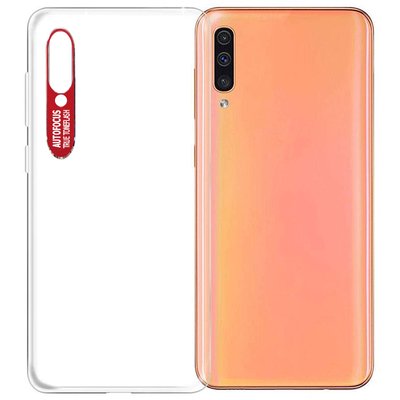 Чохол Stez clear flash для Samsung Galaxy A50/A30s Прозорий / Червоний 44267