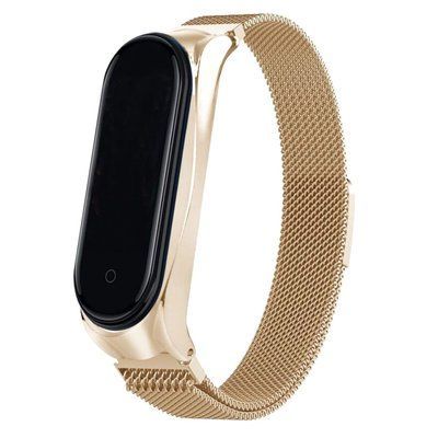 Ремешок Milanese Loop для Xiaomi Mi Band 3/4/5/6 Gold 84633