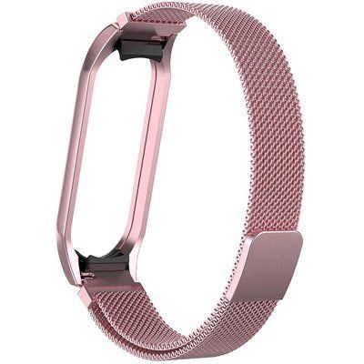 Ремешок Milanese Loop для Xiaomi Mi Band 5/6 Rose gold 52193