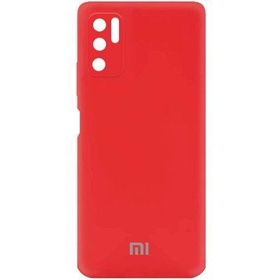 Чохол Silicone Cover Camera для Xiaomi Redmi Note 10 5G / Poco M3 Pro Червоний / Red 56923