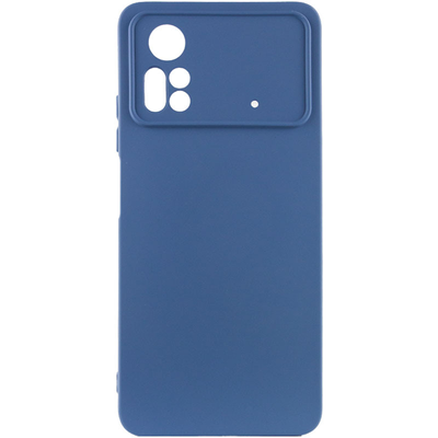 Чехол Silicone Lakshmi A Full Camera для Xiaomi Poco X4 Pro 5G Синий / Navy Blue 66486