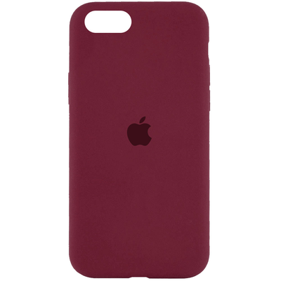 Чехол Silicone Case для Iphone 7 / 8 / SE 2020 Бордовый / Plum 68999