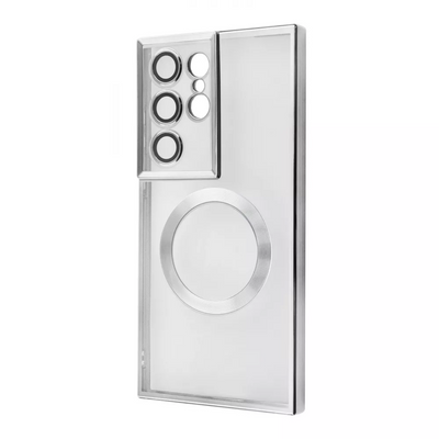Чохол WAVE Metal Color MagSafe для Samsung Galaxy S23 Ultra Прозорий / Silver 70751