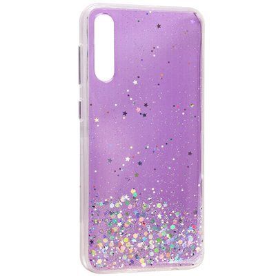 Чохол з блискітками Shine Glitter для Samsung Galaxy A50/A30s Прозорий / Бузковий 54401