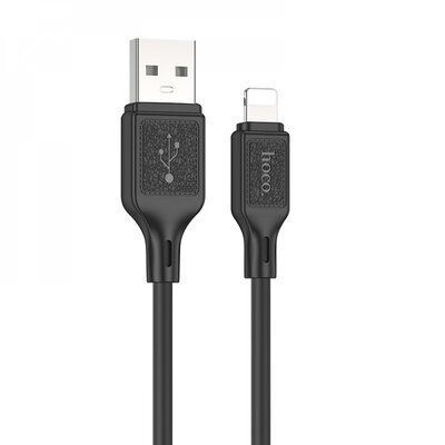 Кабель Hoco X90 Cool USB to Lightning 2.4A 1m Black 83826