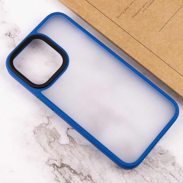 Чохол Metal Buttons для Iphone 13 Pro Блакитний 63423