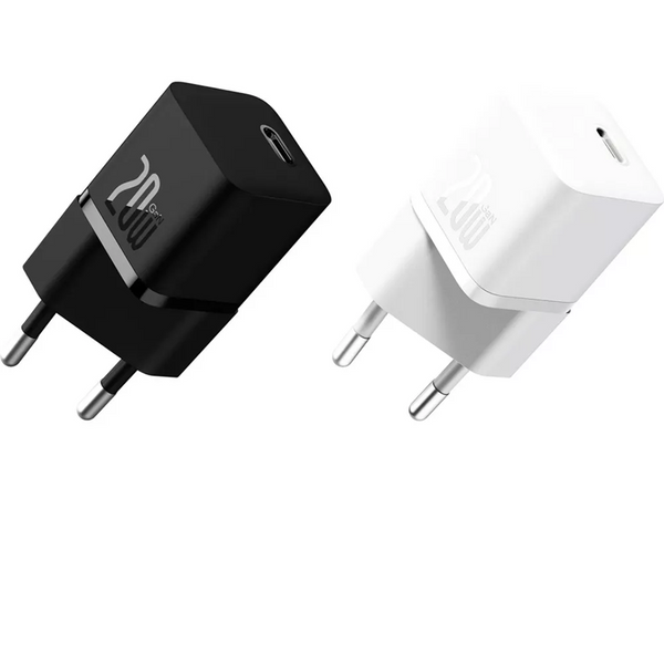 Мережевий зарядний пристрій Baseus GaN5 Mini Type-C 20W+кабель Type-C to Type-C 100W 1m Black 86660