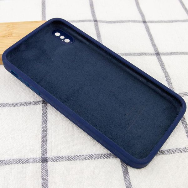Чехол Silicone Case Square для Iphone X / XS Темно-синий / Midnight blue 53341