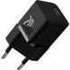 Мережевий зарядний пристрій Baseus GaN5 Mini Type-C 20W+кабель Type-C to Type-C 100W 1m Black 86660 8