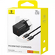 Мережевий зарядний пристрій Baseus GaN5 Mini Type-C 20W+кабель Type-C to Type-C 100W 1m Black 86660 3