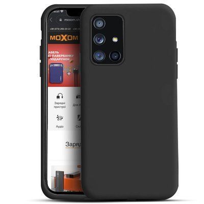 Чехол Soft Silicone Case с микрофиброй для Samsung Galaxy A52 / A52s Черный 52654