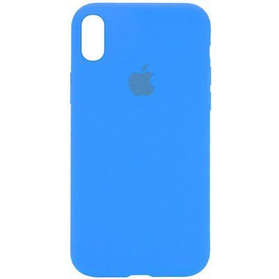 Чехол Silicone Case 360 для Iphone X / XS Голубой / Blue 53292