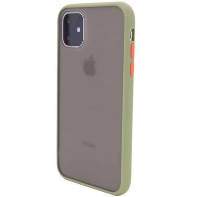 Чохол Soft-touch with Color Buttons для Iphone 11 Зелений 39542