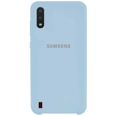 Чохол Silicone Case для Samsung Galaxy A01 Блакитний / Lilac Blue 39899