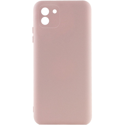 Чехол Silicone Lakshmi A Full Camera для Samsung Galaxy A03 Розовый / Pink Sand 63069