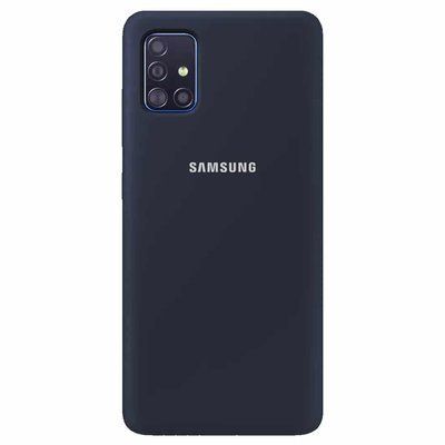 Чехол Silicone Cover для Samsung Galaxy A51 Синий / Dark Blue 39750
