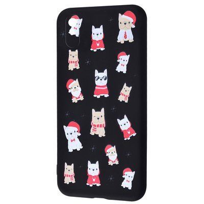 Чехол WAVE New Year для Xiaomi Redmi 9A Dogs / Black 48295