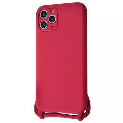 Чехол со шнурком WAVE Lanyard Case для Iphone 11 Pro Rose red 56245
