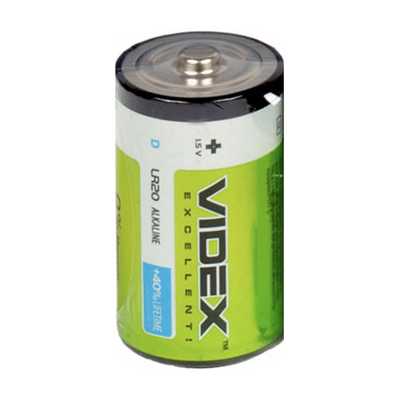 Батарейка Videx Alkaline 1.5V LR20 D 1 шт Black 59813