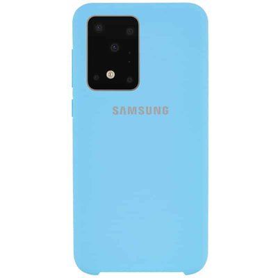 Чохол Silicone Case для Samsung Galaxy S20 Ultra Бірюзовий / Light blue 40185