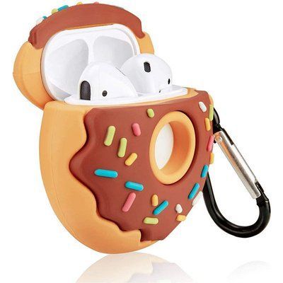Чехол Donut с карабином для Apple Airpods Коричневый 50563
