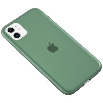 Чохол Matte полупрозорий для Iphone 11 Зелений / Pine green 43898
