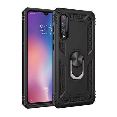 Противоударный чехол Serg Magnet Ring для Xiaomi Mi 9 SE Черный 34514