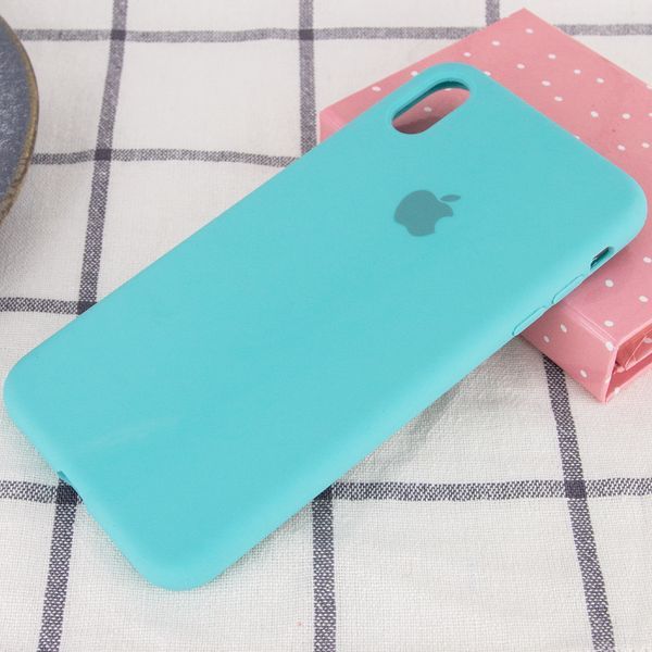 Чехол Silicone Case 360 для Iphone X / XS Бирюзовый / Marine Green 53223