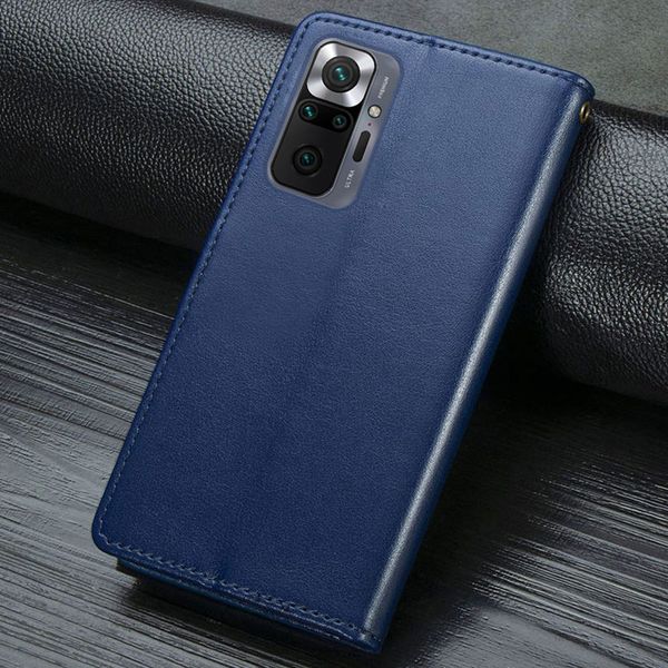 Чехол-книжка ETMA Gelan для Xiaomi Redmi Note 10 Pro Синий 54505